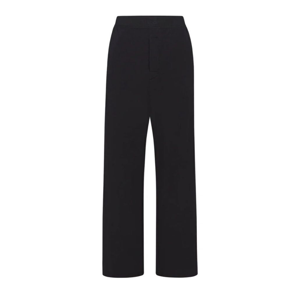 SKIMS NWT Boyfriend Loose Fit Pant Onyx Black Straight Leg Pant - Picture 4 of 7